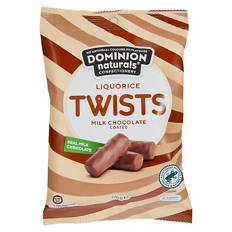 Milk Chocolate Coated Liquorice Twists 270g